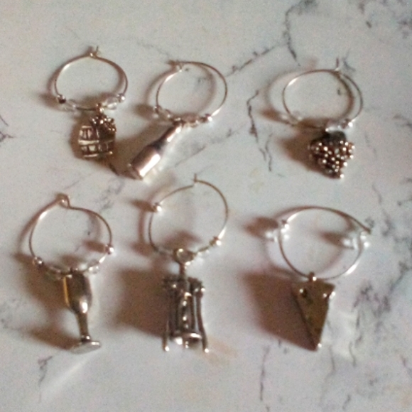 Wine Glass Charms Set of 6 - Picture 3 of 8
